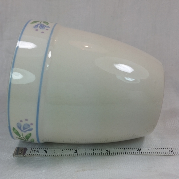 Tienshan Stoneware Laurel Hearts MUG Off white Flower Pot Shape 16 oz Cup - Picture 6 of 12